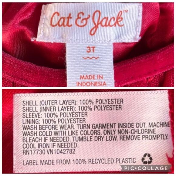 Bundle 3 Formal Dresses Toddler Girl Size 3T Red Pink White Winter Holiday - Picture 3 of 9